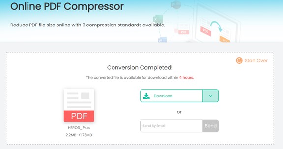 imyfone online pdf compressor done