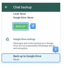 dezactivați backup pe google drive