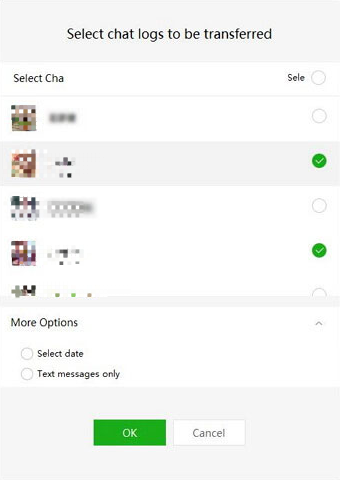choose wechat messages to back up