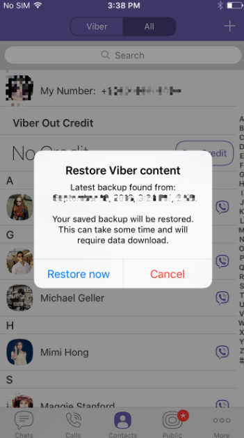 Backup viber chat from ipad