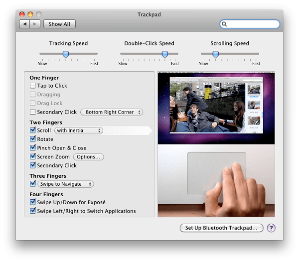 rest trackpad on mac