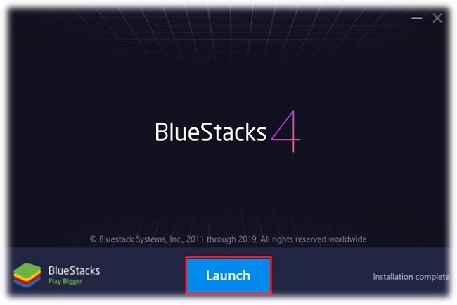 launch bluestacks