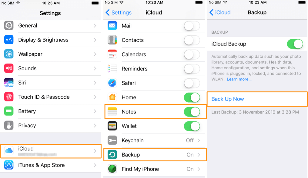 find disappeared notes from icloud