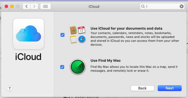 icloud functions set up