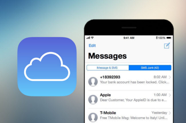 does icloud backup text message