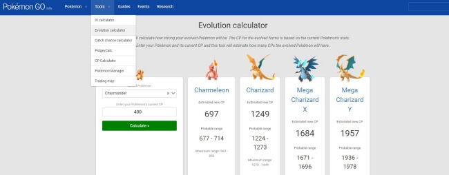 evolution level calculator pokemon go