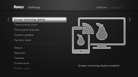 roku screen mirroring