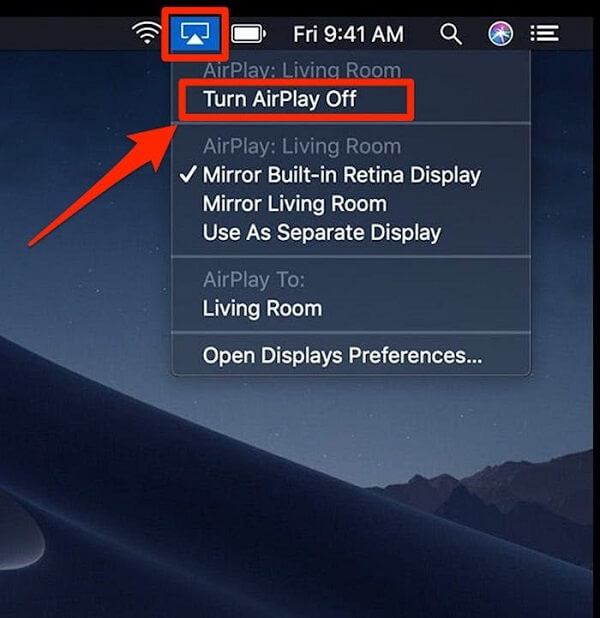 turn airplay off