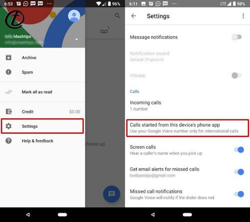 use google voice number to verify whatsapp step 1