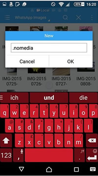 create nomedia file to hide whatsapp photos