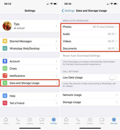 limit whatsapp media downloads to wifi