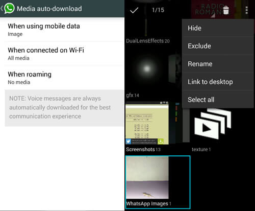 turn off automatic download on android whatsapp