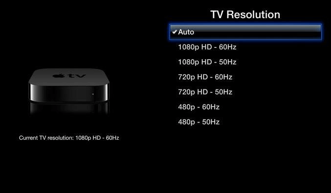 Apple TV auto resolution