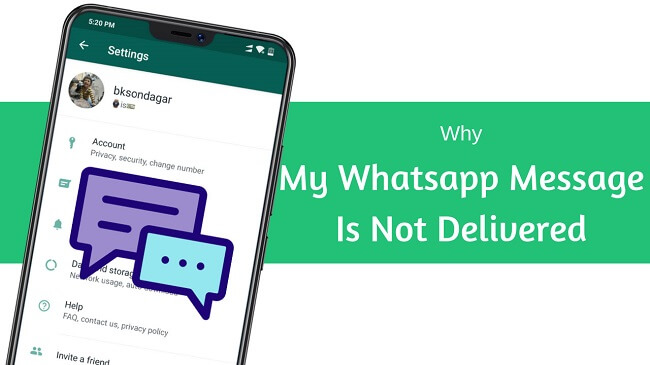 whatsapp message is not delivered