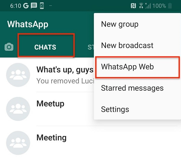 access WhatsApp web