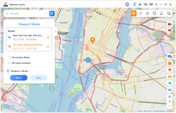 choose and change location