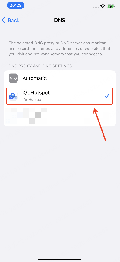 choose igohotspot in vpn management