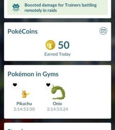 defend gyms to earn rewards
