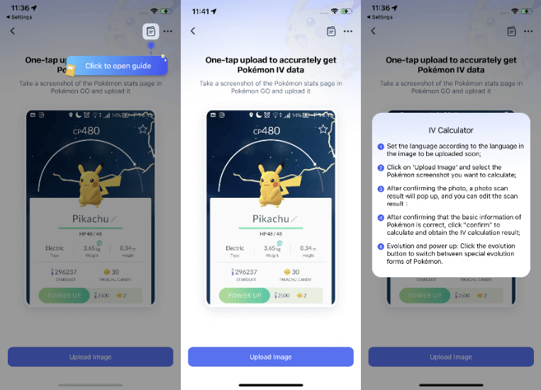 iv calculator guide location