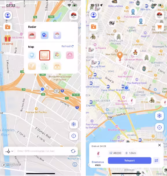 view nearby raids