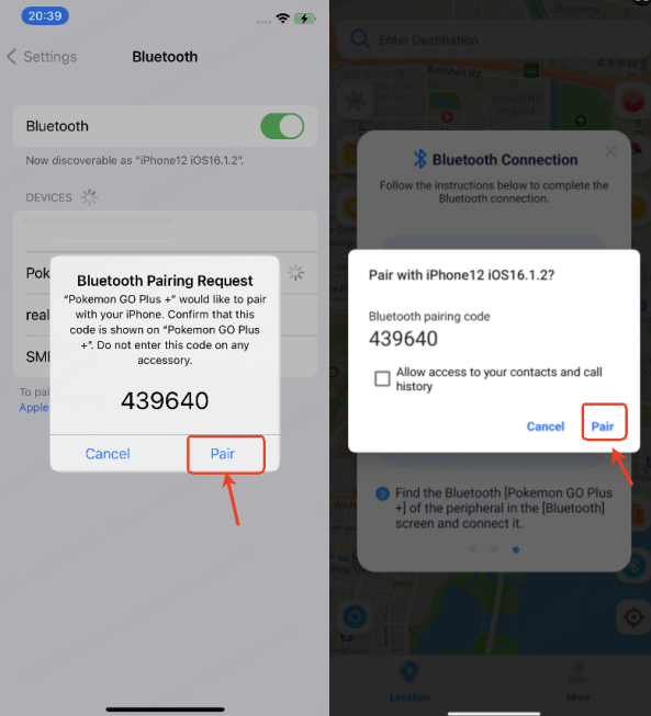 pair iphone and android