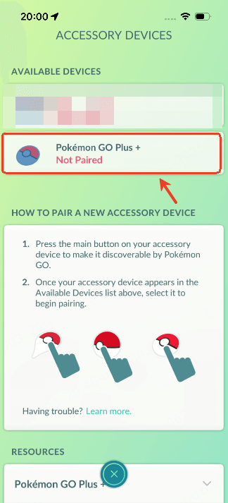 pair pokemon go plus in pokemon go