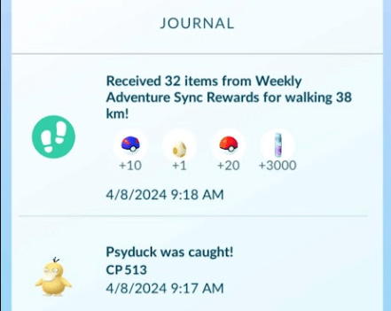 pokemon go walking rewards