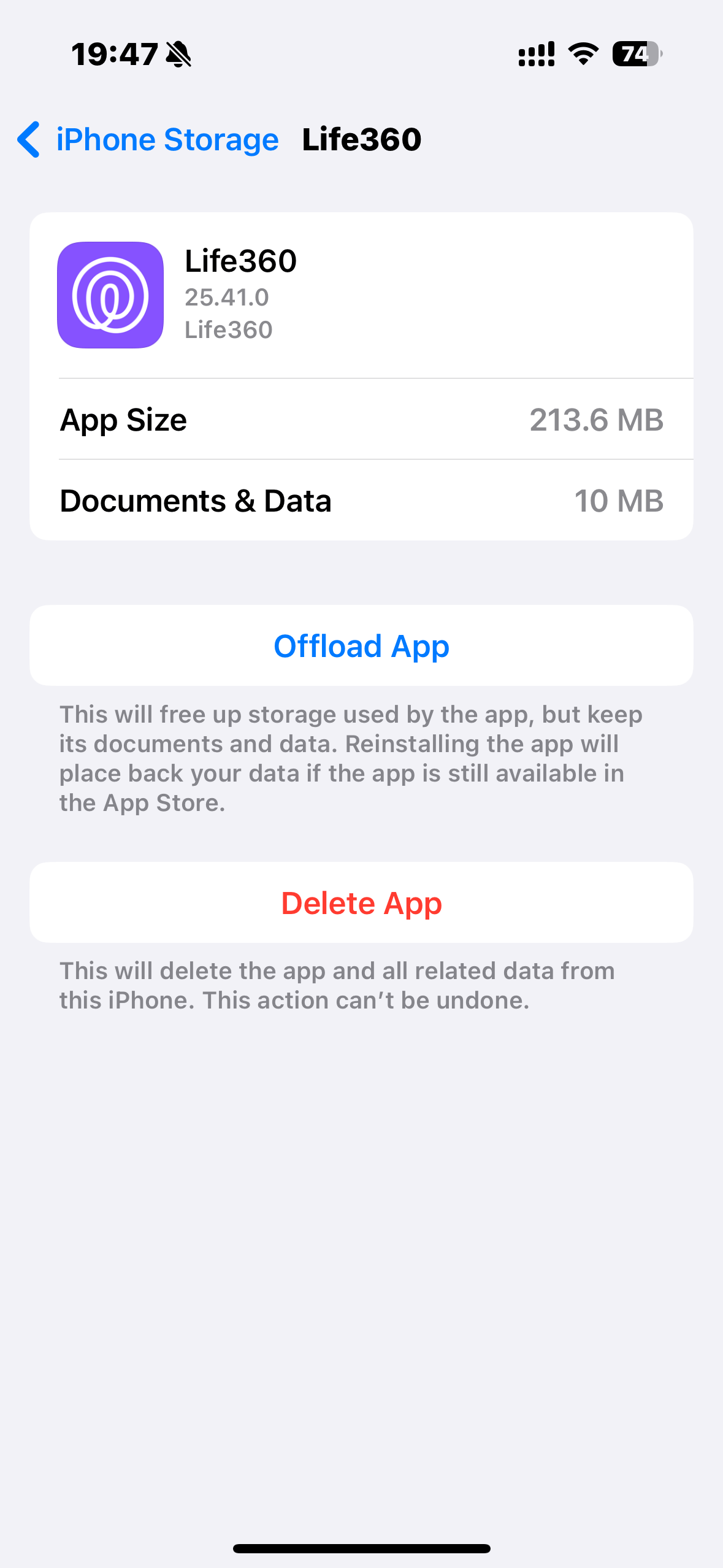 tap offload life360 app