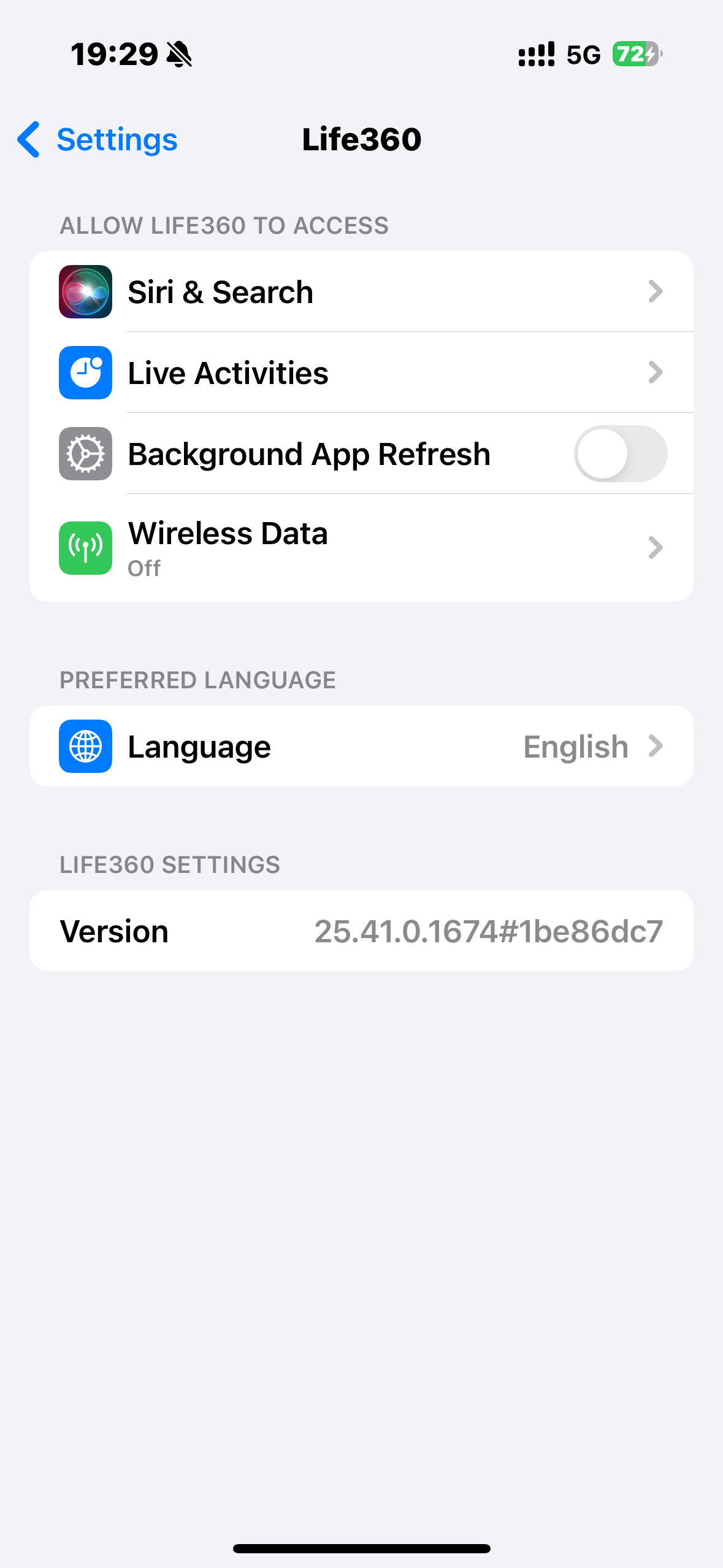 disable life360 background app refresh