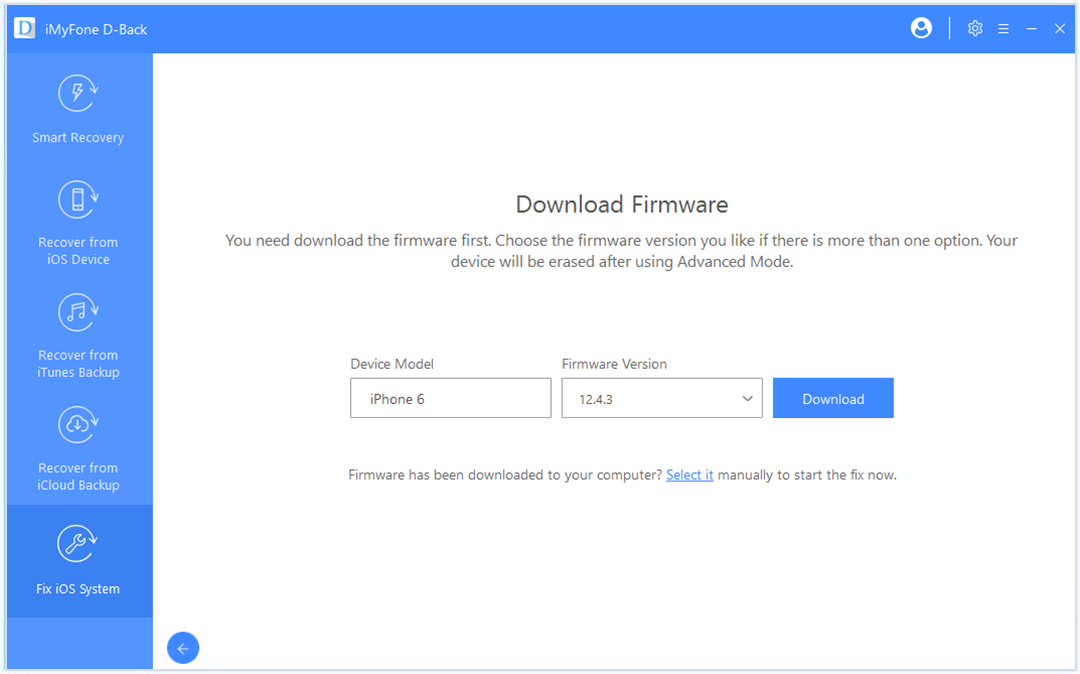 download firmware advanced