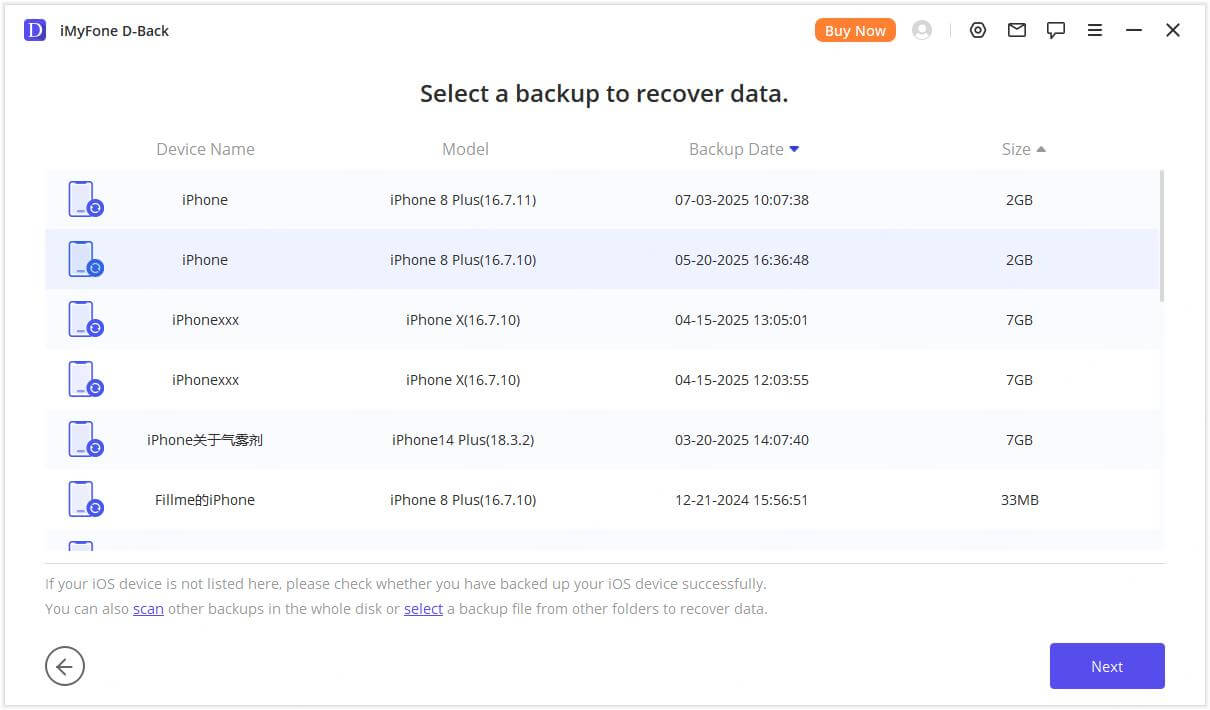 d back scan backup on computer