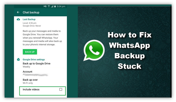 whatsapp back up to google drive not working