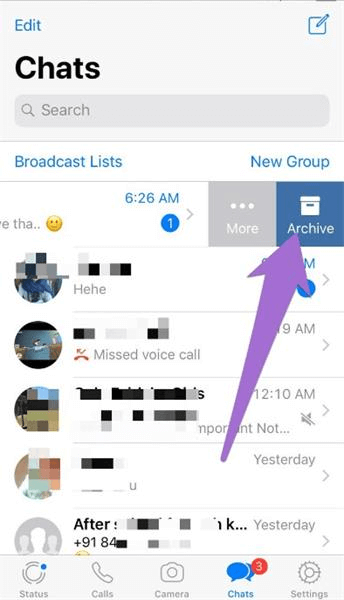 archive whatsapp on iphone