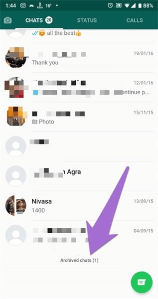 archived messages on android