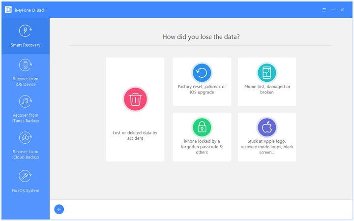 choose how you lose data to recover lost data from iphone SE