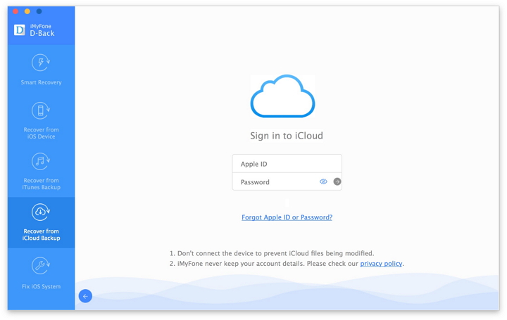 access your iCloud account
