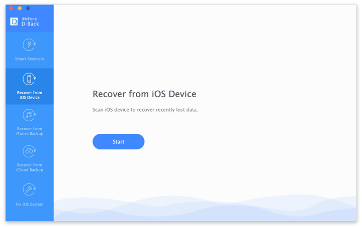 choose “Recover from iOS Device”