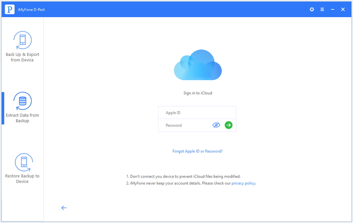  log in to iCloud with your Apple ID and password