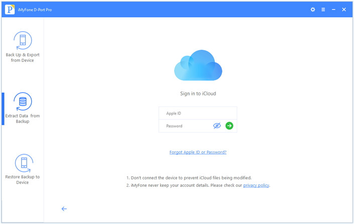 log in iCloud account