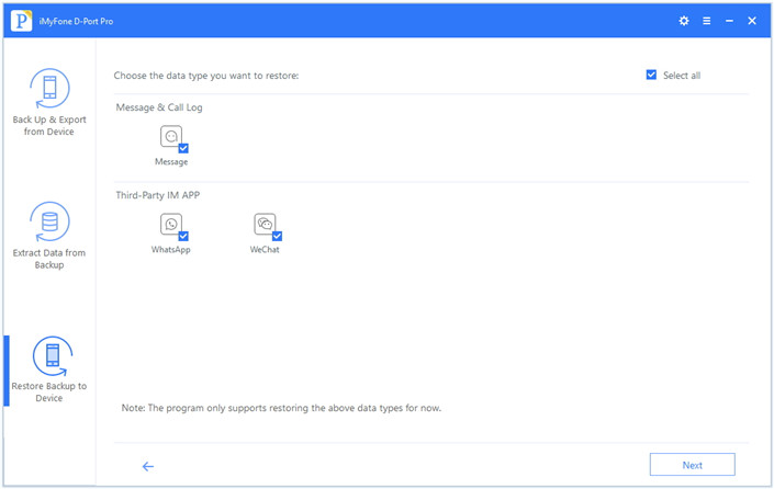 choose to restore partial backup