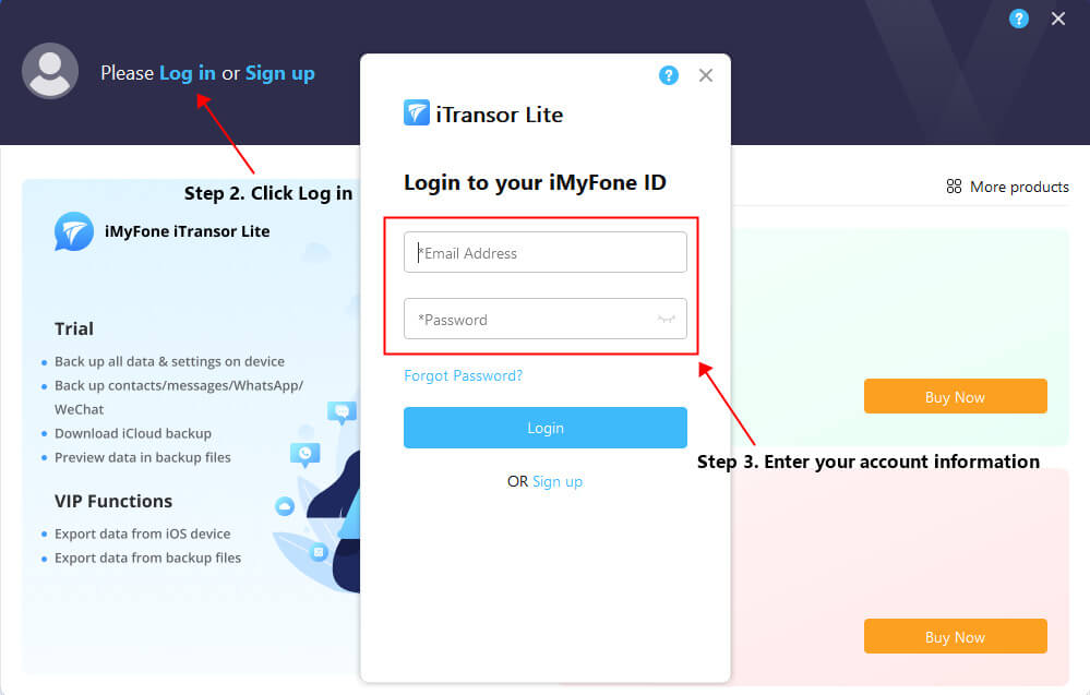 How to register iMyFone iTransor Lite on Windows 2