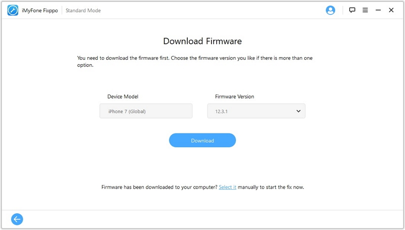 download firmware on iphone for fixing