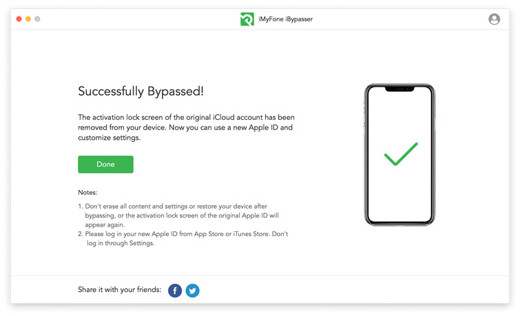 activation lock successfully bypassed