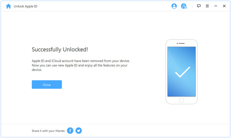 unlock apple id successfully