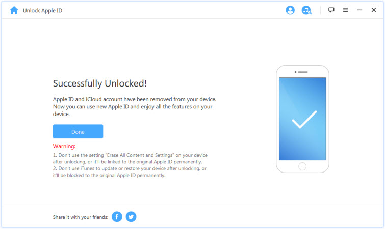 Apple ID is unlocked