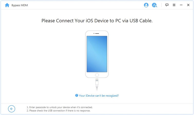 connect device tp oc to remove iphone supervision