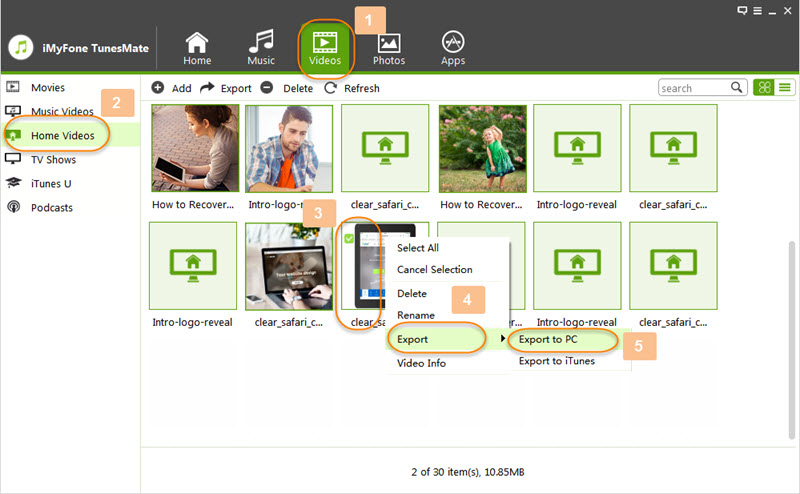 imyfone tunesmate transfer to external hard drive