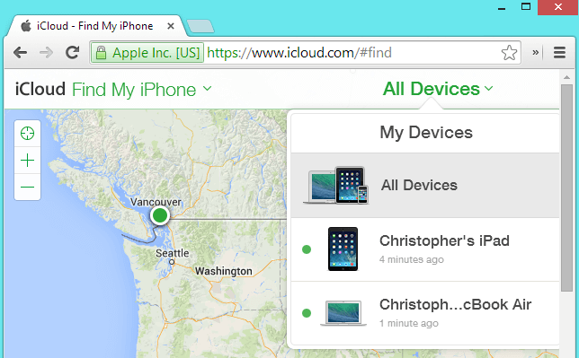 find my iphone with icloud