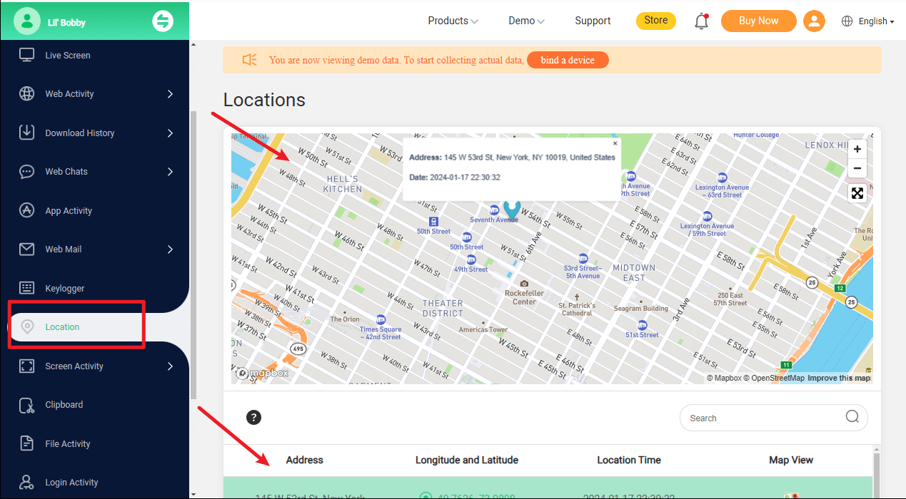 famiguard monisen to track laptop location