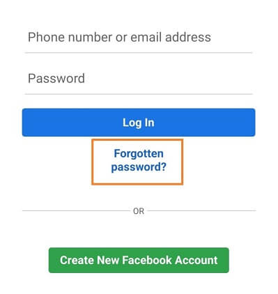 request a password reset